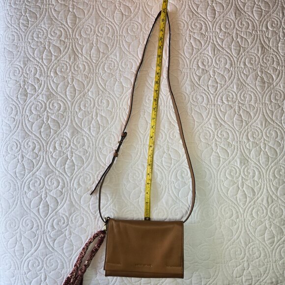 Lucky Brand Light Brown Leather Purse and/or Clutch with Decorative Tassel - Picture 15 of 16